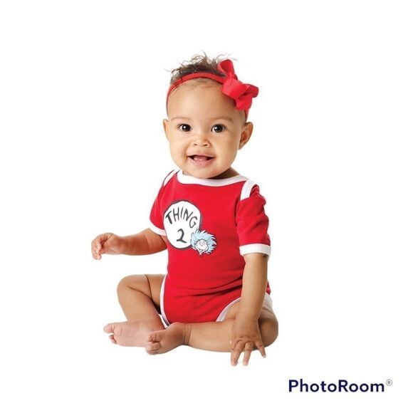 DR Seuss by bumpkins Thing 2 bodysuit​​ - Picture 2 of 2